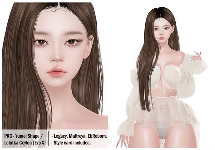 Second Life Marketplace - PRC - Idol Series Yumei Shape for LeL EvoX Ceylon